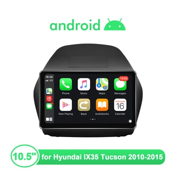 1 din Радио Android 10 10.5 Инча Кола Стерео Централна Мултимедия За Hyundai IX35 Tucson 2010-Подкрепа на Волана Управление на волана