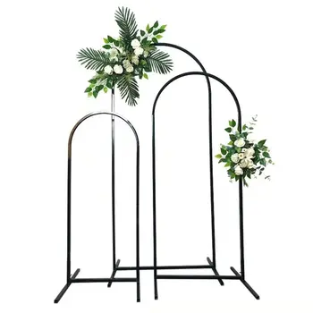 1 комплект=3шт Сватбени арки желязна тръба n-образни цветни подложки на сватбена метални подпори фон изкуствени цветя за декорация