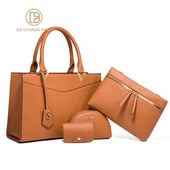 2021 Нова Мода Дамска чанта Чанта с Голям Капацитет От Четири части Майка и Бебе Чанта Месинджър Голяма Чанта среден размер