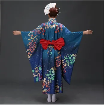 3 цвята Кимоно Юката Хаори С Оби Новост Вечерна Рокля изпълнение танцови костюми с Аксесоари са Един Размер