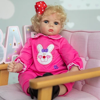 55 СМ Сладко лице Bebe Кукла Reborn Бебе е Новородено Размер на Дафне Реалистична Мека На Допир Принцеса Момиче Кукла за Подарък За Рожден Ден