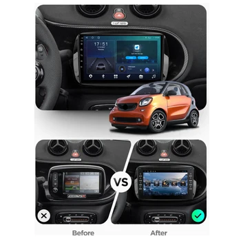 Android, 10.0 Smart Car Radio For Mercedes Benz, Smart Fortwo 2016 GPS Video Multimedia Stereo Auto Player Carplay 6G 128G DSP BT