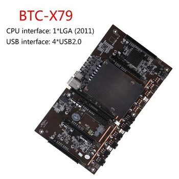 H61 BTCX79 Миньор дънна Платка с E5 2603 V2 Процесор+Вентилатор за охлаждане на LGA 2011 DDR3 Поддръжка 3060 3070 3080 графична Карта за БТК