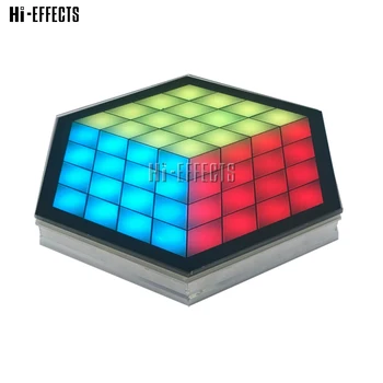 Magic Cube Led Dance Floor Lit Dance Floor Light Up Tiles Bear 500kg/m2 Hexagon Dj Floor Light For the Disco Nightclub