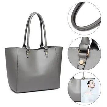 Miss Lulu Текстурирани Кожа Look 2 Piece Мъкна and Shoulder Bag Set new fashion ПУ handbag for women