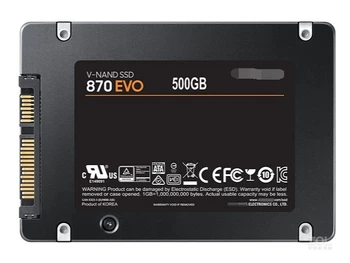 SSD на Samsung 870 EVO 500GB SATA3 Кеша 512 MB Скорост на четене 560MB/s Скорост на запис 530MB/s