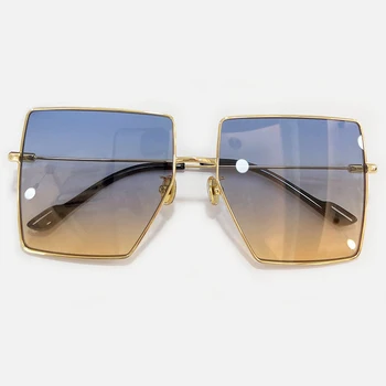 Vintage Големи Квадратни Слънчеви Очила За Жени И Мъже Елитен Марка Наклон Слънчеви Очила Са Модерни Нюанси Óculos