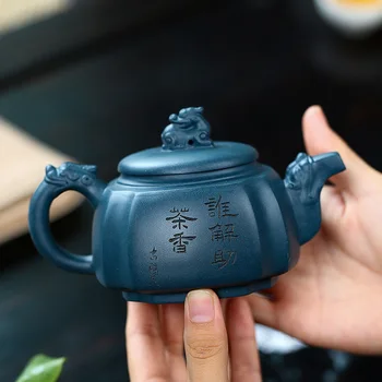 Yixing Известен Дракон Чайник, Ръчна изработка Кунг-фу чайник Мръсотия Чайник Творчески Чай и Прибори