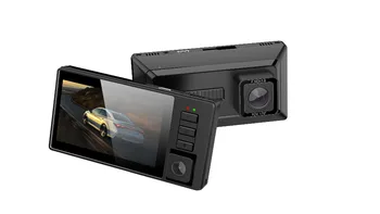 Автомобилен Видеорекордер 3 Обектива на Камерата Тире Камера 3.0 Инча с два Обектива С Камера за Обратно виждане 1080P видео Рекордер Авто Дървар Dvrs Dash Cam