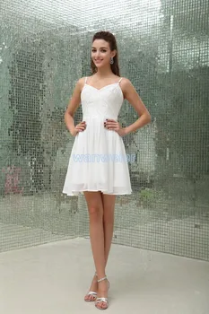 безплатна доставка нов дизайн вечерна рокля vestidos ръчно изработени булката прислужница потребителски бели къса секси вечерна рокля за абитуриентски бал