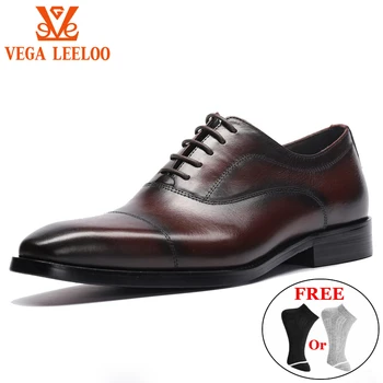 Висококачествени Мъжки Официалната обувки От естествена кожа, Бизнес Мъжки модел обувки с Квадратна глава, италиански Класически Мъжки кожени Oxfords