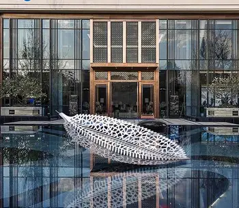 Голяма лятна градина пейзаж скулптура от неръждаема стомана голям украса хотел офис продажби открит басейн пейзаж украса