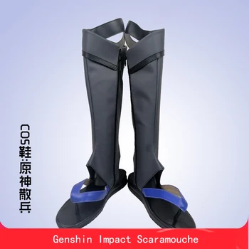 Гореща Аниме Genshin Impact Scaramouche Cosplay Иновативни Сабо Ботуши Обувки Дамски/Мъжки Обувка За Характера Обувки Дължина На Стъпалото 220-270