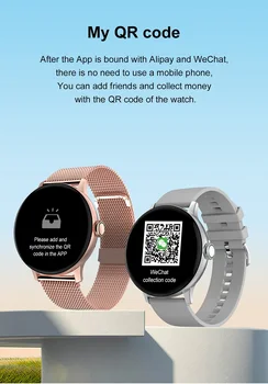 Жените HD390*390 Смарт Часовници За Xiaomi iphone Bluetooth Предизвикателство Пълен Сензорен Smartwatch Монитор на Сърдечната Честота Съобщение за Напомняне Мъжки Часовник