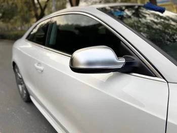 За Audi A3 A4 A5 B8.5 B8K 2 бр. Подмяна Матиран Хром 2011-2016 Огледален Капак S Line Странично Огледало за Обратно виждане Покриване на Сигнална лампа