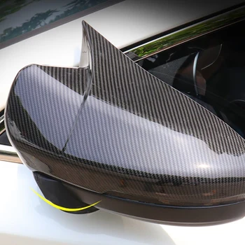 за MG 6 MG6 2017-2019 Въглеродни Влакна Автомобилен Клаксон Огледало за обратно виждане на Кутията Странично Огледало Капак Завърши Декоративна Рамка Аксесоари