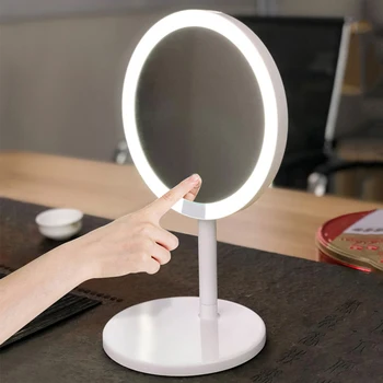 Интелигентен Сензорен Превключвател на Лупа, USB Перезаряжаемое Преносимо Регулируема Осветено Огледало За Грим Led Light Make Up Mirror