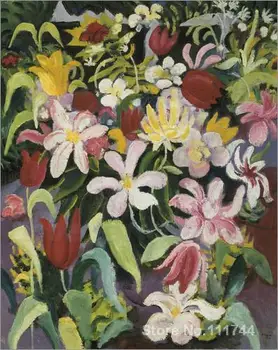 Килим от цветя Август Макке живопис Декоративно изкуство Ръчна изработка Високо качество