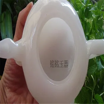 Китайски Чай Кунг-фу Чай с Натурален Бял Нефритовым машина за Чай и Чаена Чаша Набор от