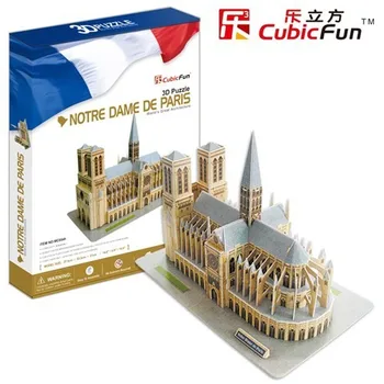Кубическая Забавна пъзел Notre Dame De Paris (3 размера)