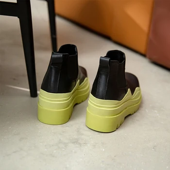 Мартин ботуши single shoes обувки дамски обувки, луксозни и висококачествени модни обувки обувки от естествена кожа X869