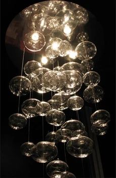 Мезонет вила стълбище хотел стъклен балон светлина творческа Полилей D60CM