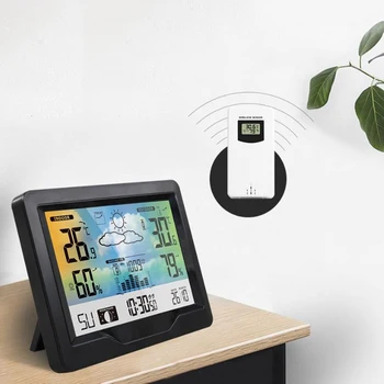 Метеорологичната станция Forcast Безжичен LCD Дисплей Календар Времето да Будилник