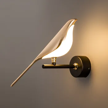 Нов Nordic LED птица стенни лампи Спалня Декор Стенни Лампи Закрит Модерно Осветление За Дома Стълби Спалня Нощни осветителни тела