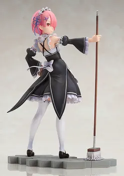 Оригинал:Аниме Re:Zero RAM слугиня 22,5 см PVC Фигурка Аниме Фигурка Модел Играчки Фигурки Колекция Кукла за Подарък