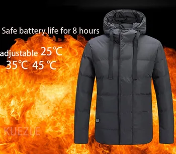 Отопление топли мъжки якета зима с качулка тънък топ надолу минус памучен яке парас палто 2022 плюс размера на случайни удебеляване на палто