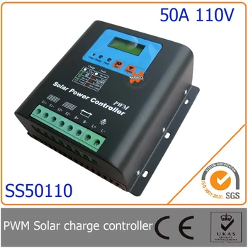 Регулатор задължения 50A 110V PWM слънчев с дисплей LED&LCD, напрежение ток Автоматическ-идентификация, дизайн MCU с превъзходно представяне