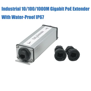 Удължител PoE гигабита 10/100/1000m TLT-TECH индустриална с водоустойчивым за подови полза