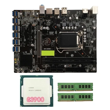 B250C Миньор дънна Платка w/ G3900 Процесор+4 г./8 г DDR4 2133 Mhz Памет на 12-USB3.0 LGA1151 Дропшиппинг